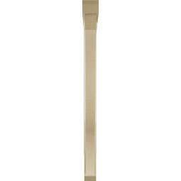 Ekena Millwork - BKTUR0352X46X46FST06RCPR - Timberthane Faux Wood Funston Style Bracket w/ Offset Brace, Slat Ends, 3 1/2"W x 46"D x 46"H, Primed Tan