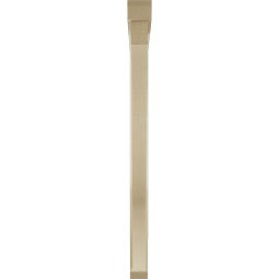 Ekena Millwork - BKTUR0352X48X48FST06RCPR - Timberthane Faux Wood Funston Style Bracket w/ Offset Brace, Slat Ends, 3 1/2"W x 48"D x 48"H, Primed Tan