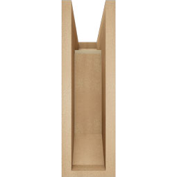 Ekena Millwork - BKTUR0554X14X18FST06RCPR - Timberthane Faux Wood Funston Style Bracket w/ Offset Brace, Slat Ends, 5 1/2"W x 14"D x 18"H, Primed Tan