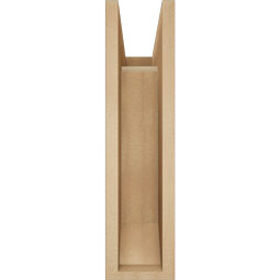 Ekena Millwork - BKTUR0554X14X22FST06RCPR - Timberthane Faux Wood Funston Style Bracket w/ Offset Brace, Slat Ends, 5 1/2"W x 14"D x 22"H, Primed Tan
