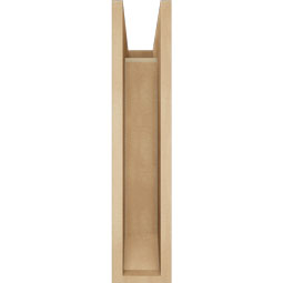 Ekena Millwork - BKTUR0554X14X26FST06RCPR - Timberthane Faux Wood Funston Style Bracket w/ Offset Brace, Slat Ends, 5 1/2"W x 14"D x 26"H, Primed Tan