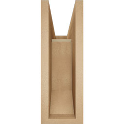Ekena Millwork - BKTUR0554X16X16FST06RCPR - Timberthane Faux Wood Funston Style Bracket w/ Offset Brace, Slat Ends, 5 1/2"W x 16"D x 16"H, Primed Tan