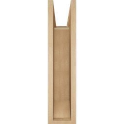 Ekena Millwork - BKTUR0554X16X24FST06RCPR - Timberthane Faux Wood Funston Style Bracket w/ Offset Brace, Slat Ends, 5 1/2"W x 16"D x 24"H, Primed Tan