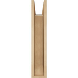 Ekena Millwork - BKTUR0554X16X28FST06RCPR - Timberthane Faux Wood Funston Style Bracket w/ Offset Brace, Slat Ends, 5 1/2"W x 16"D x 28"H, Primed Tan
