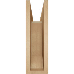 Ekena Millwork - BKTUR0554X18X18FST06RCPR - Timberthane Faux Wood Funston Style Bracket w/ Offset Brace, Slat Ends, 5 1/2"W x 18"D x 18"H, Primed Tan