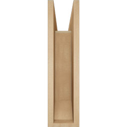 Ekena Millwork - BKTUR0554X18X22FST06RCPR - Timberthane Faux Wood Funston Style Bracket w/ Offset Brace, Slat Ends, 5 1/2"W x 18"D x 22"H, Primed Tan
