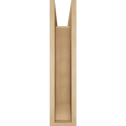 Ekena Millwork - BKTUR0554X18X26FST06RCPR - Timberthane Faux Wood Funston Style Bracket w/ Offset Brace, Slat Ends, 5 1/2"W x 18"D x 26"H, Primed Tan