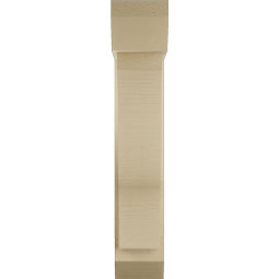 Ekena Millwork - BKTUR0554X18X30FST06RCPR - Timberthane Faux Wood Funston Style Bracket w/ Offset Brace, Slat Ends, 5 1/2"W x 18"D x 30"H, Primed Tan