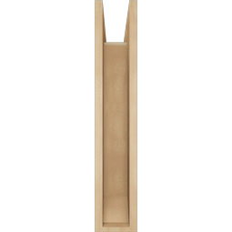 Ekena Millwork - BKTUR0554X18X30FST06RCPR - Timberthane Faux Wood Funston Style Bracket w/ Offset Brace, Slat Ends, 5 1/2"W x 18"D x 30"H, Primed Tan