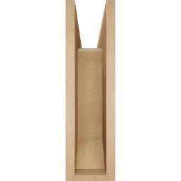 Ekena Millwork - BKTUR0554X20X20FST06RCPR - Timberthane Faux Wood Funston Style Bracket w/ Offset Brace, Slat Ends, 5 1/2"W x 20"D x 20"H, Primed Tan