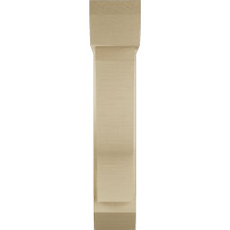 Ekena Millwork - BKTUR0554X20X28FST06RCPR - Timberthane Faux Wood Funston Style Bracket w/ Offset Brace, Slat Ends, 5 1/2"W x 20"D x 28"H, Primed Tan