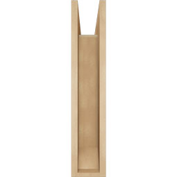 Ekena Millwork - BKTUR0554X20X28FST06RCPR - Timberthane Faux Wood Funston Style Bracket w/ Offset Brace, Slat Ends, 5 1/2"W x 20"D x 28"H, Primed Tan