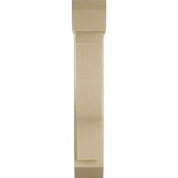 Ekena Millwork - BKTUR0554X20X32FST06RCPR - Timberthane Faux Wood Funston Style Bracket w/ Offset Brace, Slat Ends, 5 1/2"W x 20"D x 32"H, Primed Tan