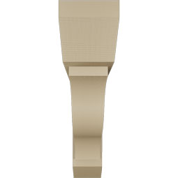 Ekena Millwork - BKTUR0554X22X22FST06RCPR - Timberthane Faux Wood Funston Style Bracket w/ Offset Brace, Slat Ends, 5 1/2"W x 22"D x 22"H, Primed Tan