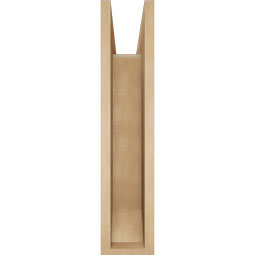 Ekena Millwork - BKTUR0554X22X26FST06RCPR - Timberthane Faux Wood Funston Style Bracket w/ Offset Brace, Slat Ends, 5 1/2"W x 22"D x 26"H, Primed Tan