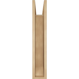Ekena Millwork - BKTUR0554X22X30FST06RCPR - Timberthane Faux Wood Funston Style Bracket w/ Offset Brace, Slat Ends, 5 1/2"W x 22"D x 30"H, Primed Tan