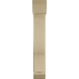 Ekena Millwork - BKTUR0554X22X34FST06RCPR - Timberthane Faux Wood Funston Style Bracket w/ Offset Brace, Slat Ends, 5 1/2"W x 22"D x 34"H, Primed Tan
