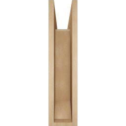 Ekena Millwork - BKTUR0554X24X24FST06RCPR - Timberthane Faux Wood Funston Style Bracket w/ Offset Brace, Slat Ends, 5 1/2"W x 24"D x 24"H, Primed Tan