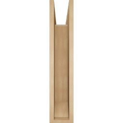 Ekena Millwork - BKTUR0554X24X28FST06RCPR - Timberthane Faux Wood Funston Style Bracket w/ Offset Brace, Slat Ends, 5 1/2"W x 24"D x 28"H, Primed Tan