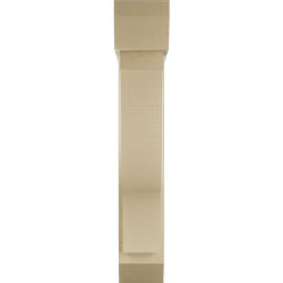 Ekena Millwork - BKTUR0554X24X32FST06RCPR - Timberthane Faux Wood Funston Style Bracket w/ Offset Brace, Slat Ends, 5 1/2"W x 24"D x 32"H, Primed Tan