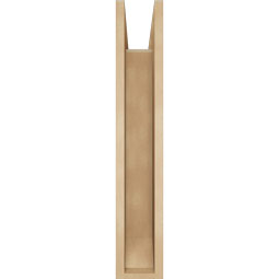 Ekena Millwork - BKTUR0554X24X32FST06RCPR - Timberthane Faux Wood Funston Style Bracket w/ Offset Brace, Slat Ends, 5 1/2"W x 24"D x 32"H, Primed Tan