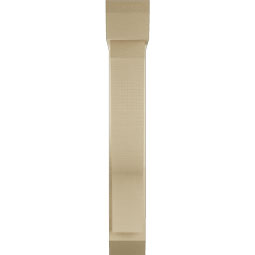 Ekena Millwork - BKTUR0554X24X36FST06RCPR - Timberthane Faux Wood Funston Style Bracket w/ Offset Brace, Slat Ends, 5 1/2"W x 24"D x 36"H, Primed Tan
