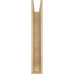 Ekena Millwork - BKTUR0554X24X36FST06RCPR - Timberthane Faux Wood Funston Style Bracket w/ Offset Brace, Slat Ends, 5 1/2"W x 24"D x 36"H, Primed Tan