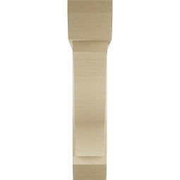 Ekena Millwork - BKTUR0554X26X26FST06RCPR - Timberthane Faux Wood Funston Style Bracket w/ Offset Brace, Slat Ends, 5 1/2"W x 26"D x 26"H, Primed Tan