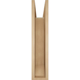 Ekena Millwork - BKTUR0554X26X26FST06RCPR - Timberthane Faux Wood Funston Style Bracket w/ Offset Brace, Slat Ends, 5 1/2"W x 26"D x 26"H, Primed Tan