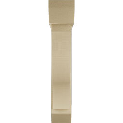 Ekena Millwork - BKTUR0554X26X30FST06RCPR - Timberthane Faux Wood Funston Style Bracket w/ Offset Brace, Slat Ends, 5 1/2"W x 26"D x 30"H, Primed Tan