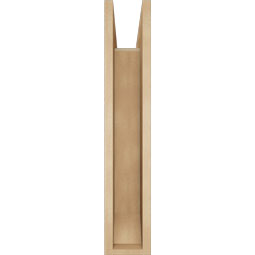 Ekena Millwork - BKTUR0554X26X30FST06RCPR - Timberthane Faux Wood Funston Style Bracket w/ Offset Brace, Slat Ends, 5 1/2"W x 26"D x 30"H, Primed Tan