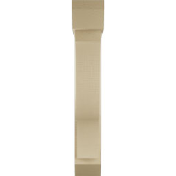 Ekena Millwork - BKTUR0554X26X34FST06RCPR - Timberthane Faux Wood Funston Style Bracket w/ Offset Brace, Slat Ends, 5 1/2"W x 26"D x 34"H, Primed Tan