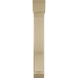 Ekena Millwork - BKTUR0554X26X38FST06RCPR - Timberthane Faux Wood Funston Style Bracket w/ Offset Brace, Slat Ends, 5 1/2"W x 26"D x 38"H, Primed Tan