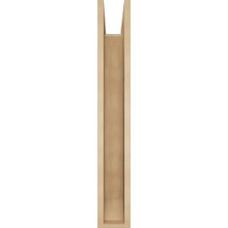 Ekena Millwork - BKTUR0554X26X38FST06RCPR - Timberthane Faux Wood Funston Style Bracket w/ Offset Brace, Slat Ends, 5 1/2"W x 26"D x 38"H, Primed Tan