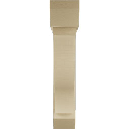 Ekena Millwork - BKTUR0554X28X28FST06RCPR - Timberthane Faux Wood Funston Style Bracket w/ Offset Brace, Slat Ends, 5 1/2"W x 28"D x 28"H, Primed Tan