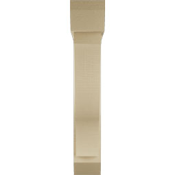 Ekena Millwork - BKTUR0554X28X32FST06RCPR - Timberthane Faux Wood Funston Style Bracket w/ Offset Brace, Slat Ends, 5 1/2"W x 28"D x 32"H, Primed Tan