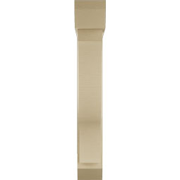 Ekena Millwork - BKTUR0554X28X36FST06RCPR - Timberthane Faux Wood Funston Style Bracket w/ Offset Brace, Slat Ends, 5 1/2"W x 28"D x 36"H, Primed Tan