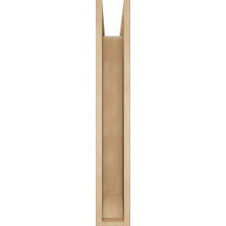 Ekena Millwork - BKTUR0554X28X36FST06RCPR - Timberthane Faux Wood Funston Style Bracket w/ Offset Brace, Slat Ends, 5 1/2"W x 28"D x 36"H, Primed Tan