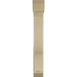 Ekena Millwork - BKTUR0554X28X40FST06RCPR - Timberthane Faux Wood Funston Style Bracket w/ Offset Brace, Slat Ends, 5 1/2"W x 28"D x 40"H, Primed Tan