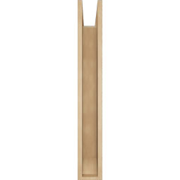 Ekena Millwork - BKTUR0554X28X40FST06RCPR - Timberthane Faux Wood Funston Style Bracket w/ Offset Brace, Slat Ends, 5 1/2"W x 28"D x 40"H, Primed Tan