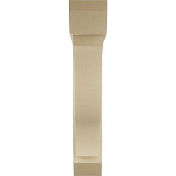 Ekena Millwork - BKTUR0554X30X30FST06RCPR - Timberthane Faux Wood Funston Style Bracket w/ Offset Brace, Slat Ends, 5 1/2"W x 30"D x 30"H, Primed Tan