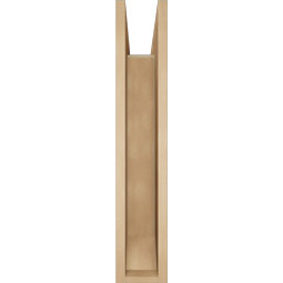 Ekena Millwork - BKTUR0554X30X30FST06RCPR - Timberthane Faux Wood Funston Style Bracket w/ Offset Brace, Slat Ends, 5 1/2"W x 30"D x 30"H, Primed Tan