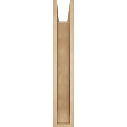 Ekena Millwork - BKTUR0554X30X34FST06RCPR - Timberthane Faux Wood Funston Style Bracket w/ Offset Brace, Slat Ends, 5 1/2"W x 30"D x 34"H, Primed Tan