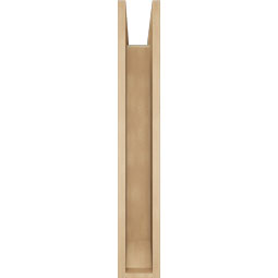Ekena Millwork - BKTUR0554X30X36FST06RCPR - Timberthane Faux Wood Funston Style Bracket w/ Offset Brace, Slat Ends, 5 1/2"W x 30"D x 36"H, Primed Tan