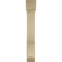 Ekena Millwork - BKTUR0554X30X38FST06RCPR - Timberthane Faux Wood Funston Style Bracket w/ Offset Brace, Slat Ends, 5 1/2"W x 30"D x 38"H, Primed Tan