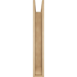 Ekena Millwork - BKTUR0554X30X38FST06RCPR - Timberthane Faux Wood Funston Style Bracket w/ Offset Brace, Slat Ends, 5 1/2"W x 30"D x 38"H, Primed Tan