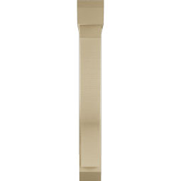 Ekena Millwork - BKTUR0554X30X42FST06RCPR - Timberthane Faux Wood Funston Style Bracket w/ Offset Brace, Slat Ends, 5 1/2"W x 30"D x 42"H, Primed Tan