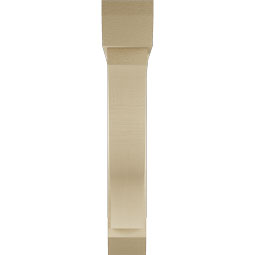 Ekena Millwork - BKTUR0554X32X32FST06RCPR - Timberthane Faux Wood Funston Style Bracket w/ Offset Brace, Slat Ends, 5 1/2"W x 32"D x 32"H, Primed Tan