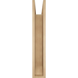 Ekena Millwork - BKTUR0554X32X32FST06RCPR - Timberthane Faux Wood Funston Style Bracket w/ Offset Brace, Slat Ends, 5 1/2"W x 32"D x 32"H, Primed Tan