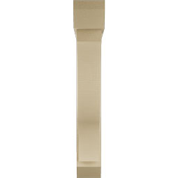 Ekena Millwork - BKTUR0554X32X36FST06RCPR - Timberthane Faux Wood Funston Style Bracket w/ Offset Brace, Slat Ends, 5 1/2"W x 32"D x 36"H, Primed Tan